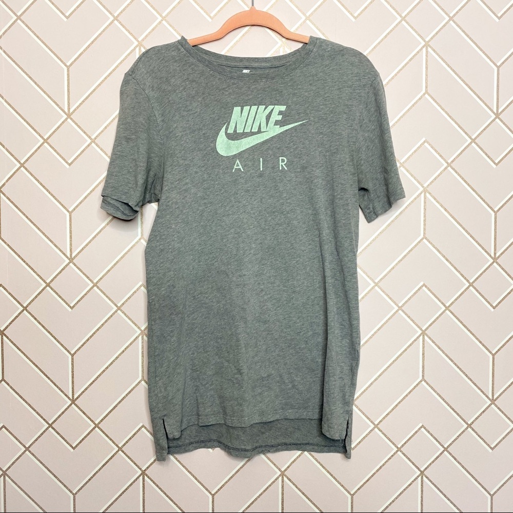 Nike Air Short Sleeve Gray and Blue Tee Small